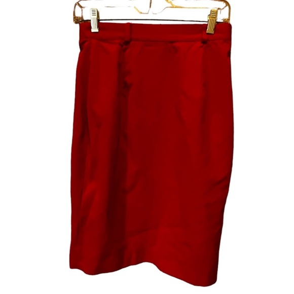 Vintage‎ Sandra Roth Ciaosport Wraparound Red Wool Skirt - Picture 3 of 4